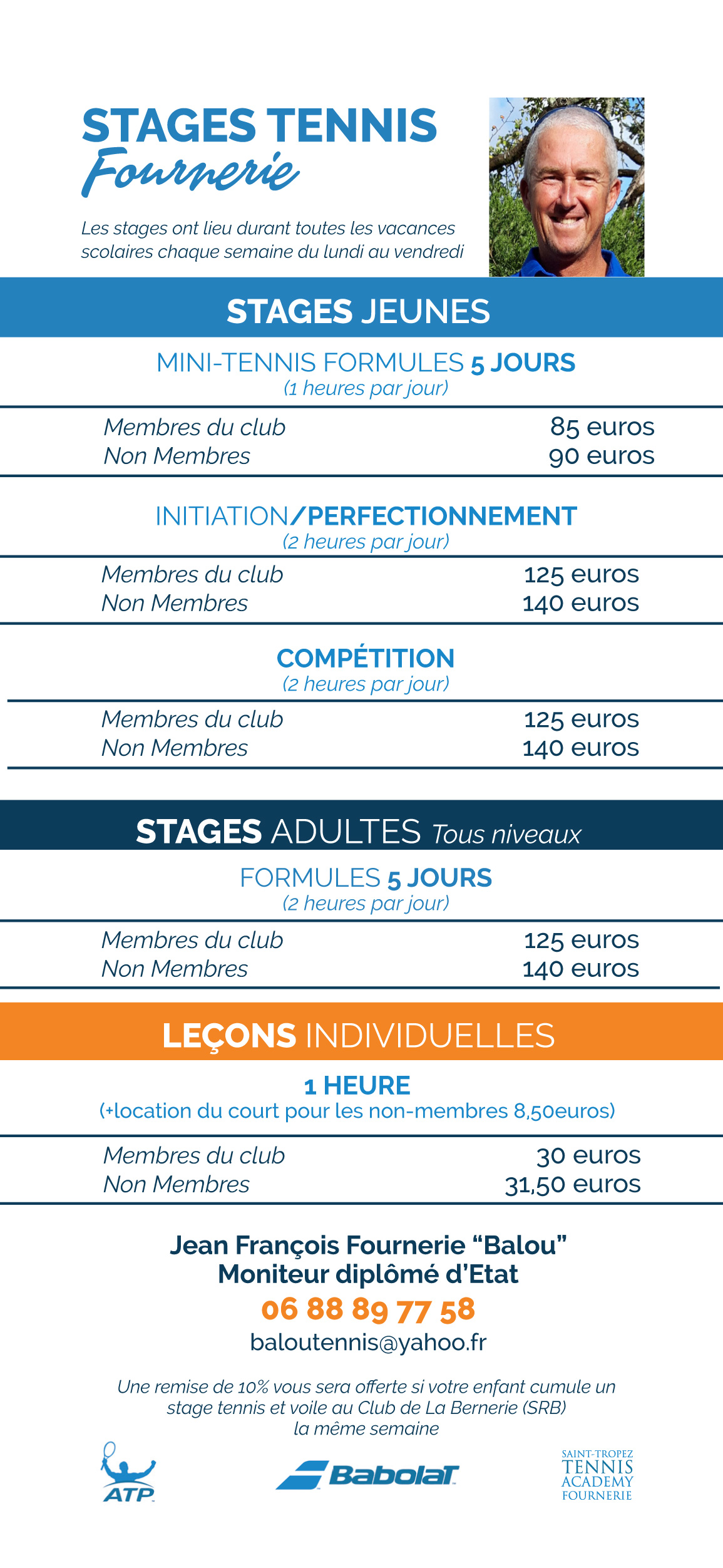 Stages ATB Bernerie Club de tennis de La Bernerie en Retz